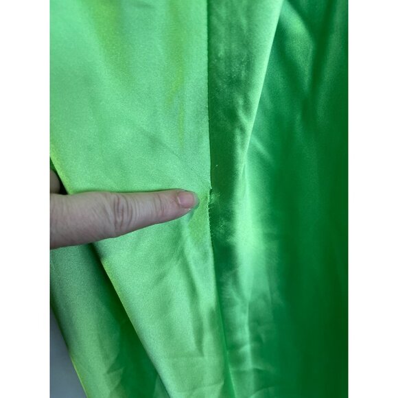 Revolve Khanums Maxi Dress Halter Rhinestone Slit Pear Green NWT Sz Large - Picture 13 of 15